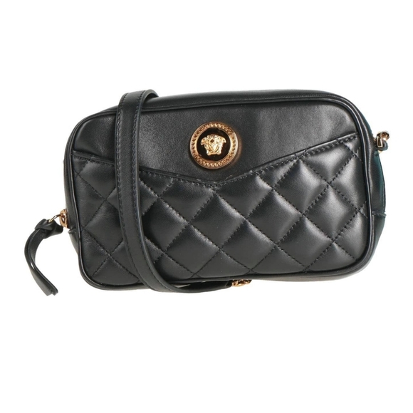 Versace Medusa Quilted Crossbody Camera Bag Black - Picture 3 of 15
